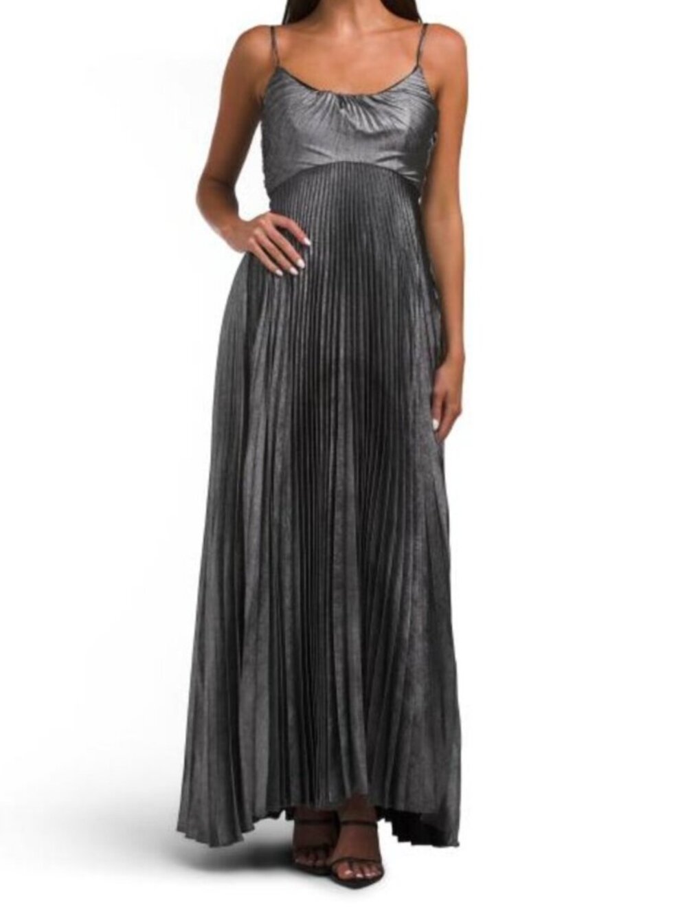 TAYLOR Pleated A-line Maxi Dress